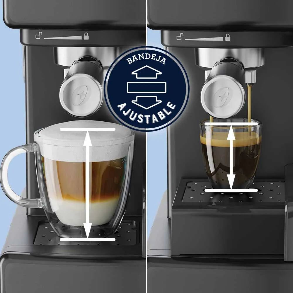 Cafetera automática de espresso negro metálico Oster® PrimaLatte™ BVSTEM6603B