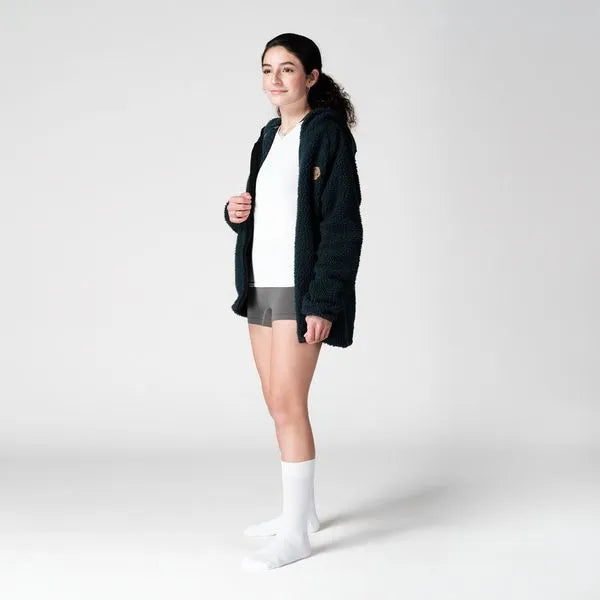 Calza Niña Escolar Juvenil Microfibra Gris