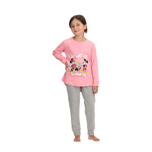 pijama-niña-algodón-minnie-rosado