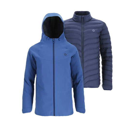 Parka Hombre 3 En 1 Skada Azul