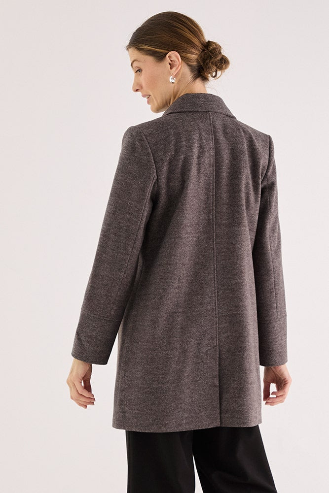 Chaquetón Muflón Cuello Camisero Gris Marengo