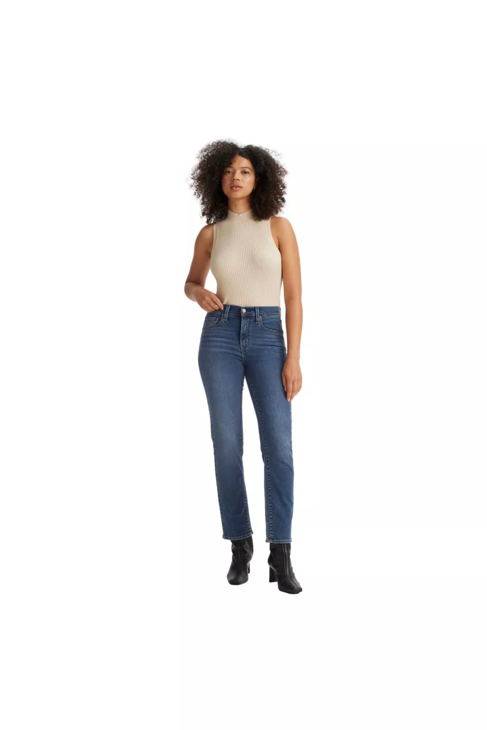 Jeans Mujer 724 High Rise Straight Navy