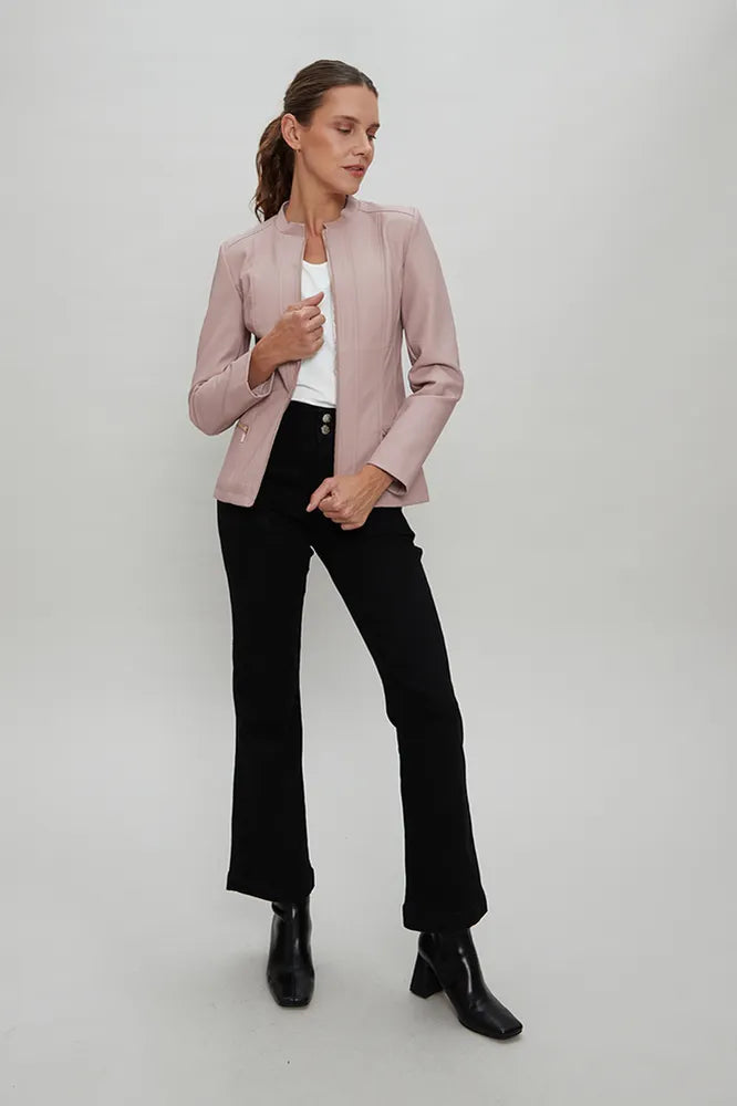 Chaqueta Mujer De Ecocuero Rosa