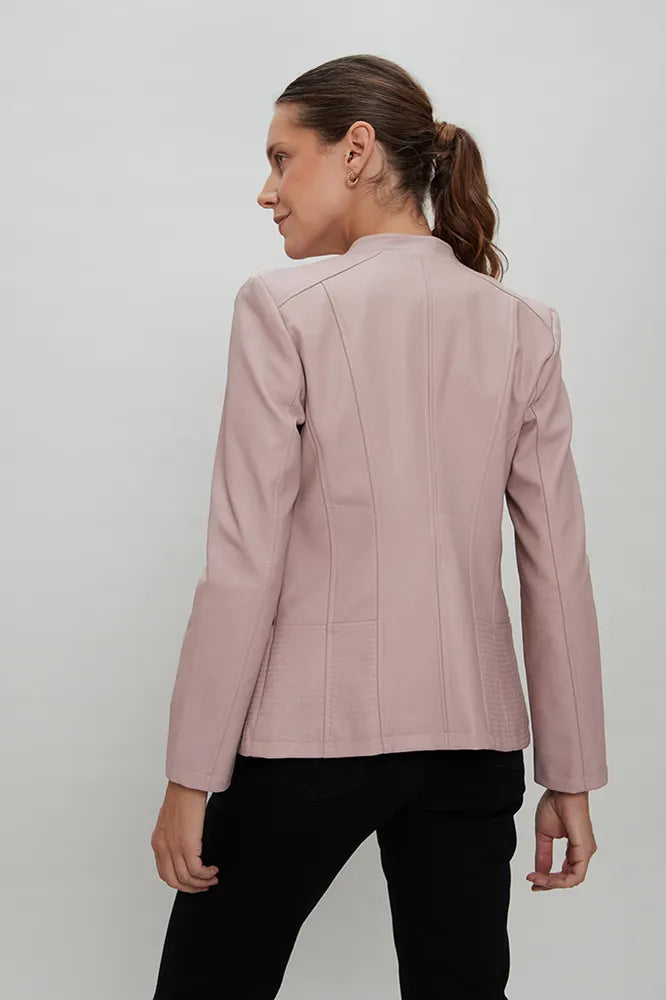 Chaqueta Mujer De Ecocuero Rosa