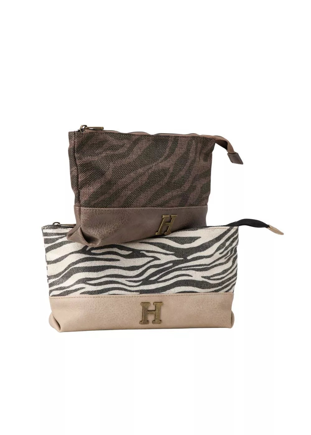 Estuche Mujer Jana Canvas Zebra Beige Humana