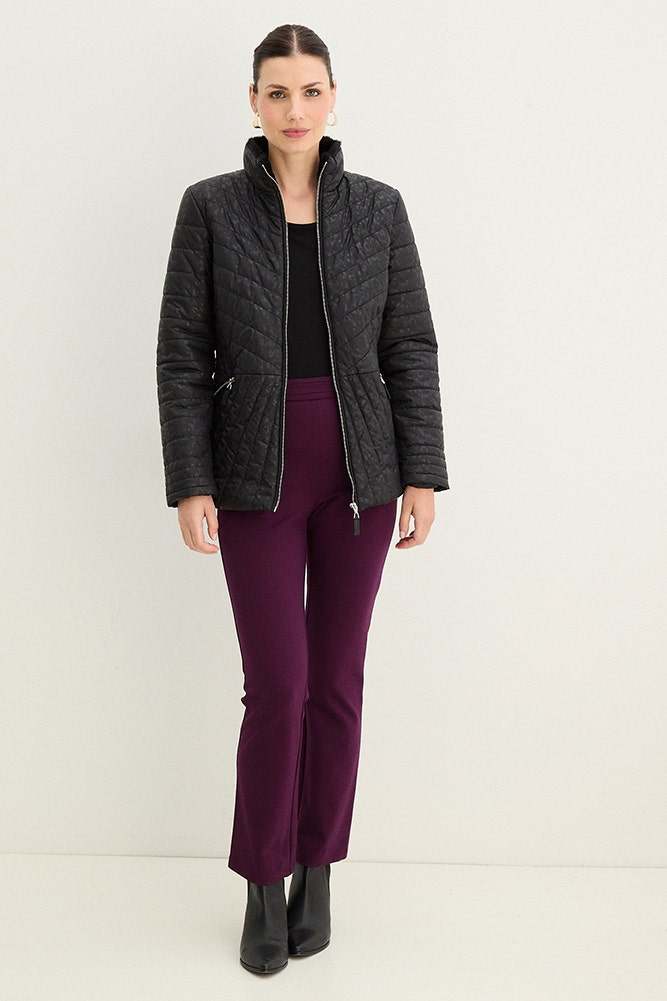 Parka Mujer Lisa Animal Print Negro
