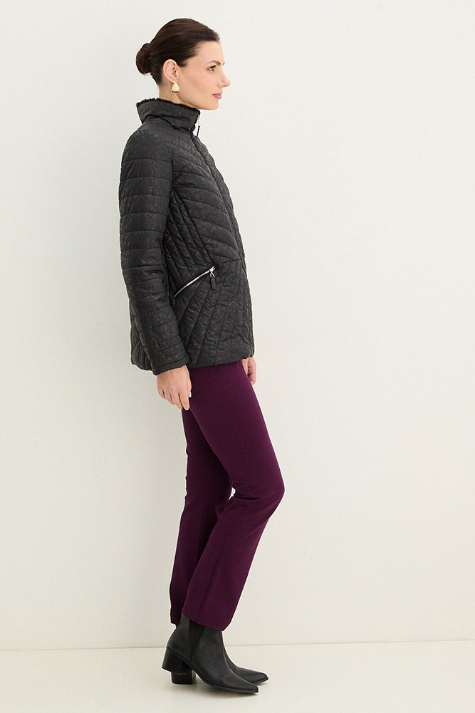 Parka Mujer Lisa Animal Print Negro