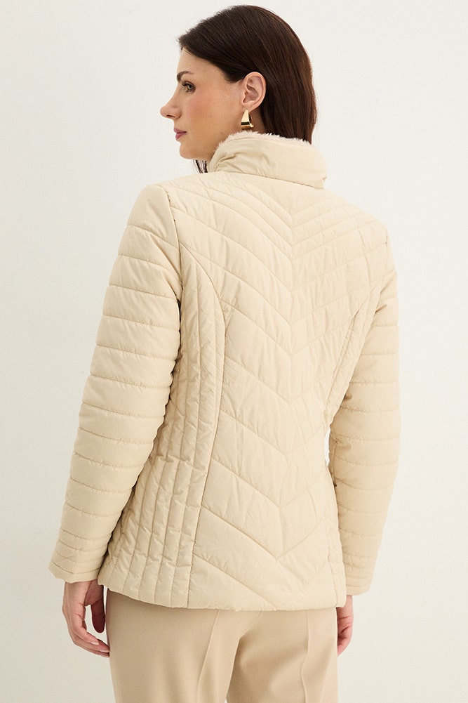 Parka Mujer Lisa Animal Print Beige
