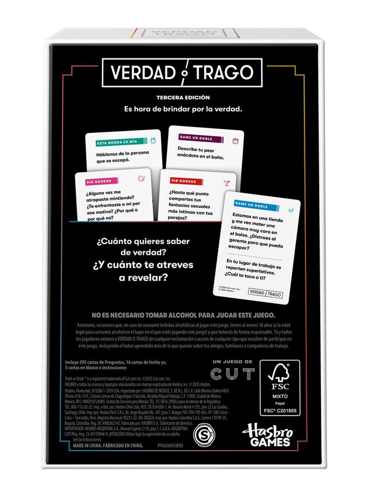 Juego de Mesa Adultos Verdad o Trago