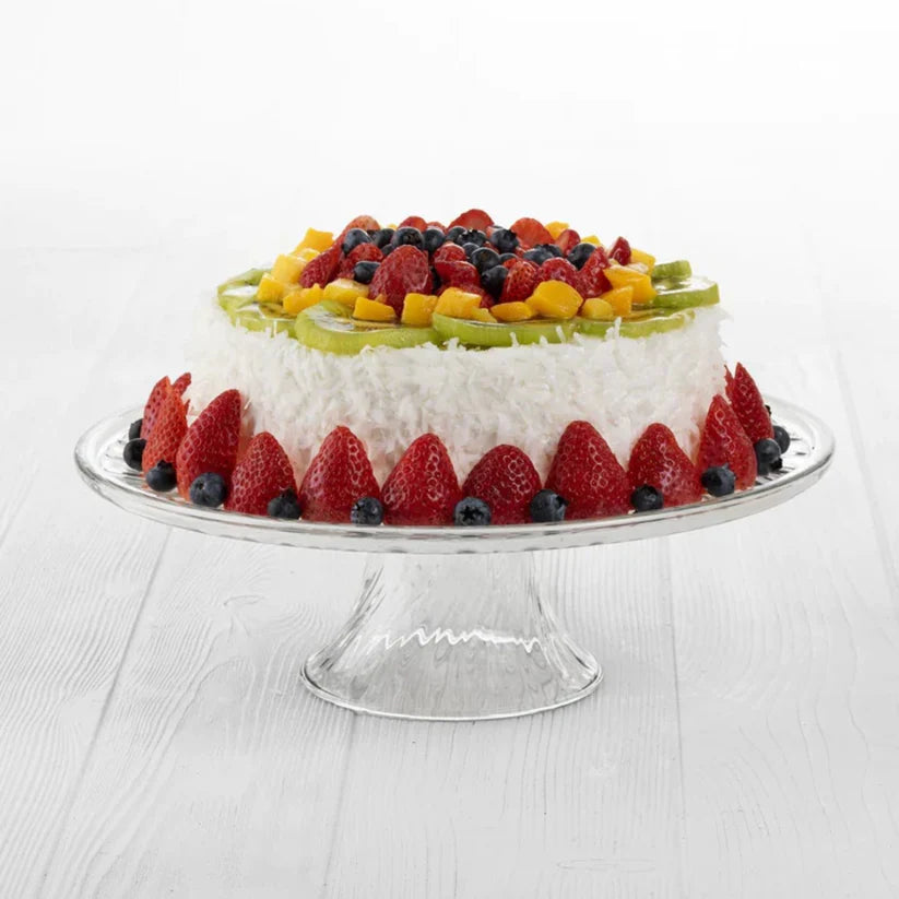 Plato Torta De Vidrio con Pie 31 cm