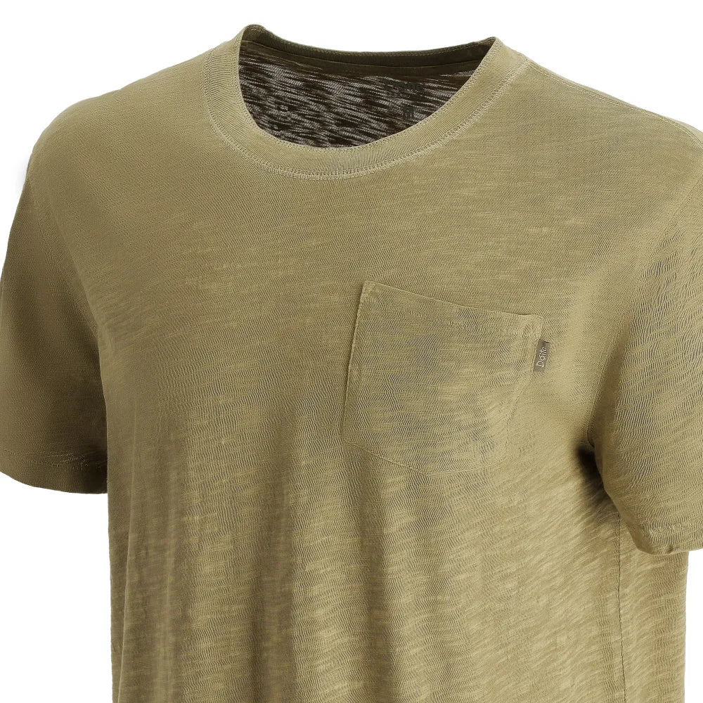 Polera Hombre Manga Corta Slub Verde