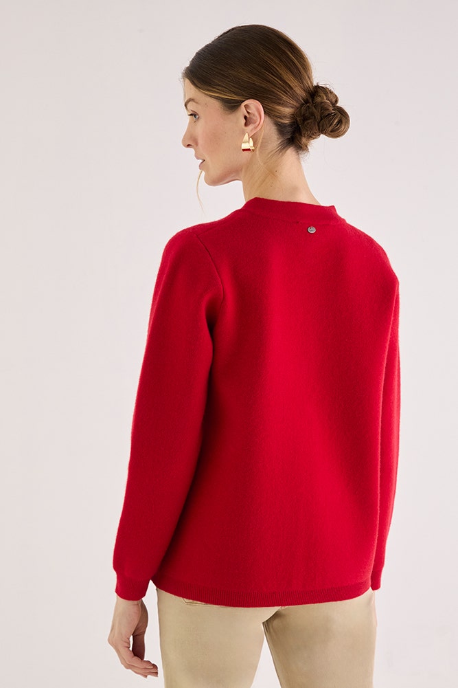 Chaleco Liso de Angora Rojo
