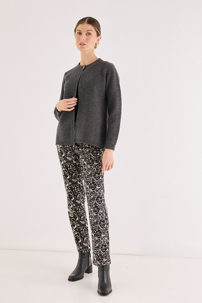 Chaleco Liso de Angora Gris