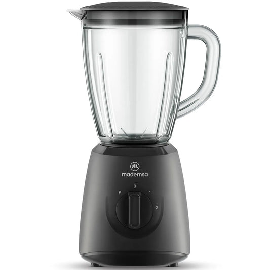 Licuadora 1,5L con Jarra de Vidrio y 2 velocidades 400W MBL20 Negra