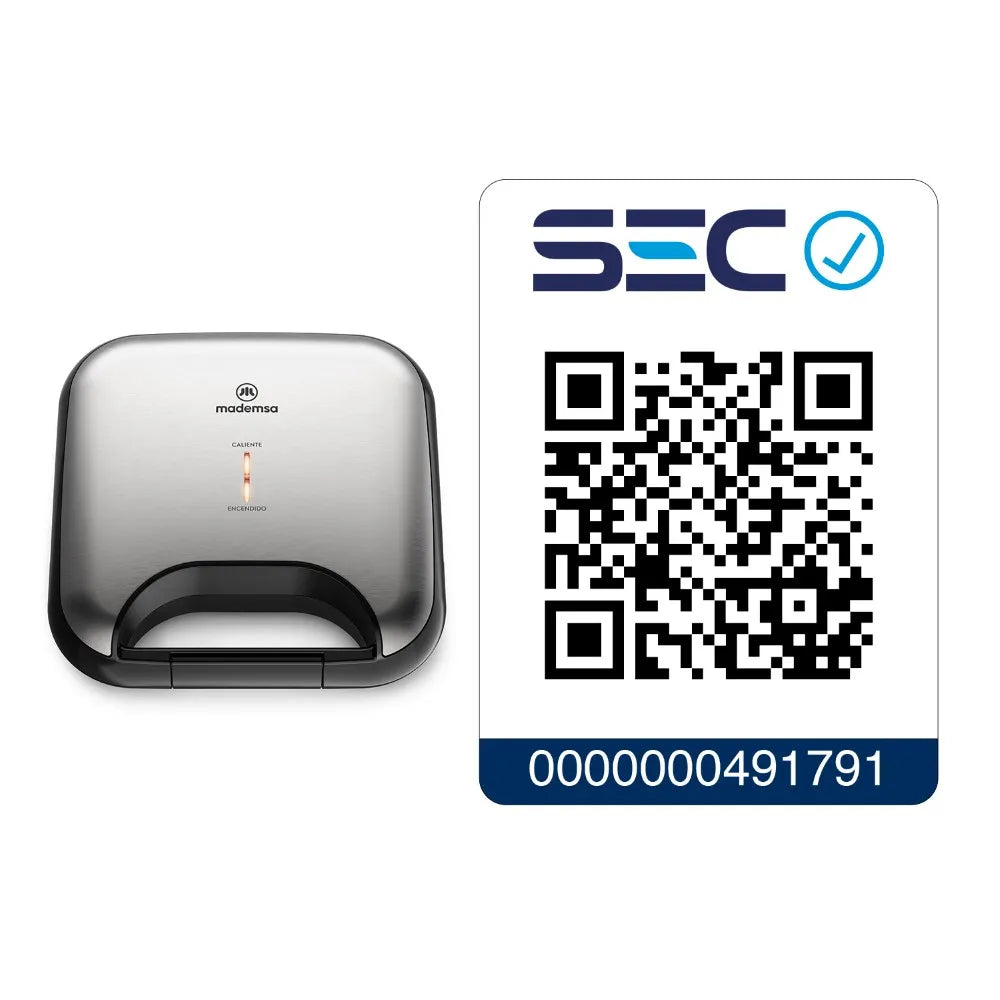 Sandwichera con Calentamiento Rápido MSG20 Acero Inoxidable