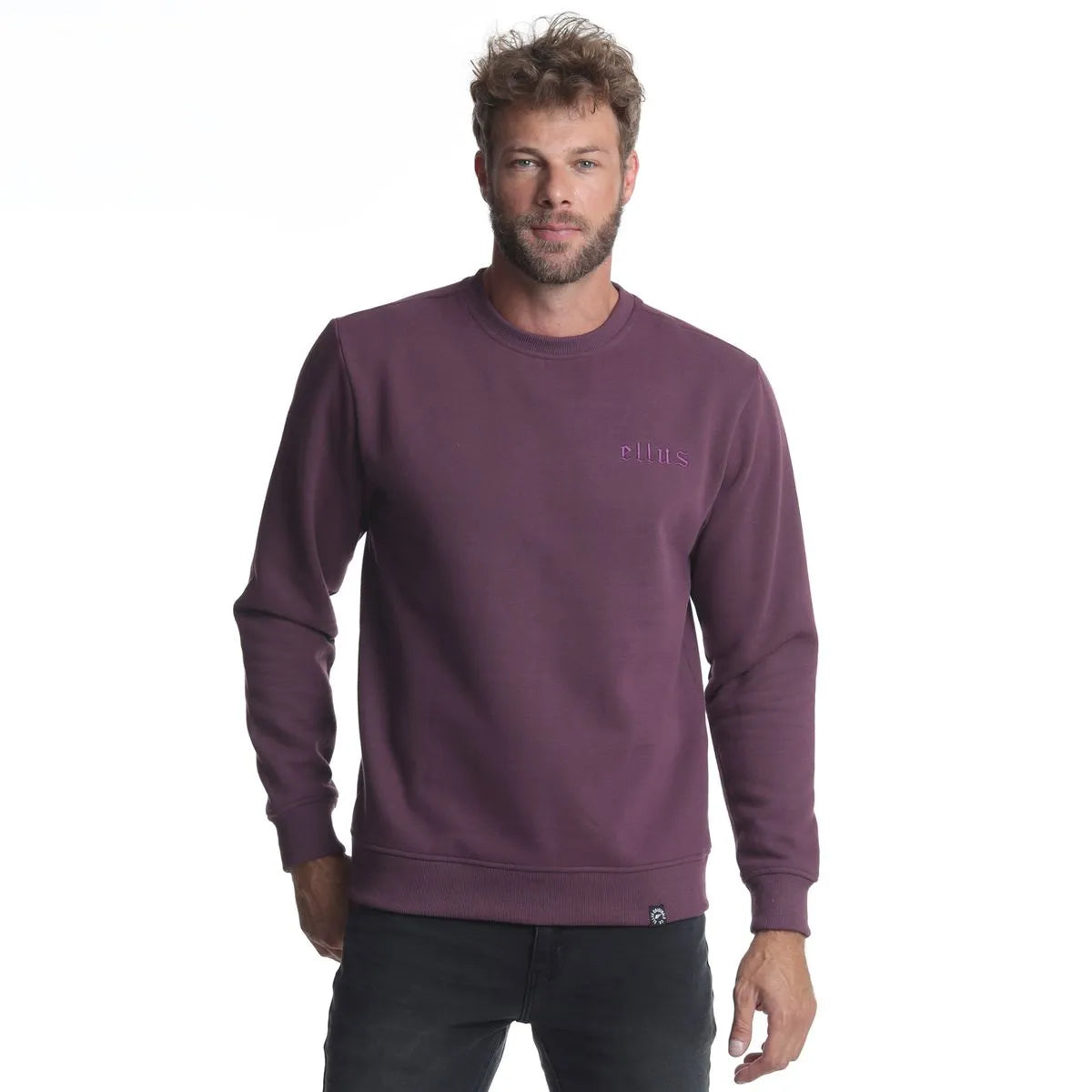 polerón-hombre-crew-neck-fleece-silicone-wash-ciruela