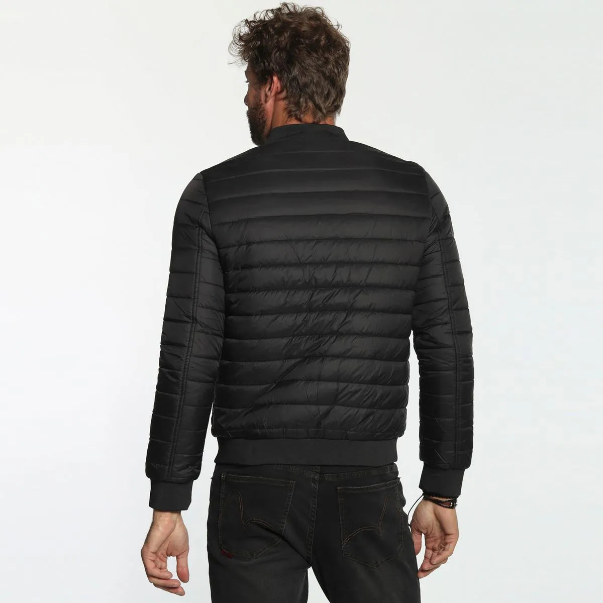 parka-hombre-bomber-básica-negro