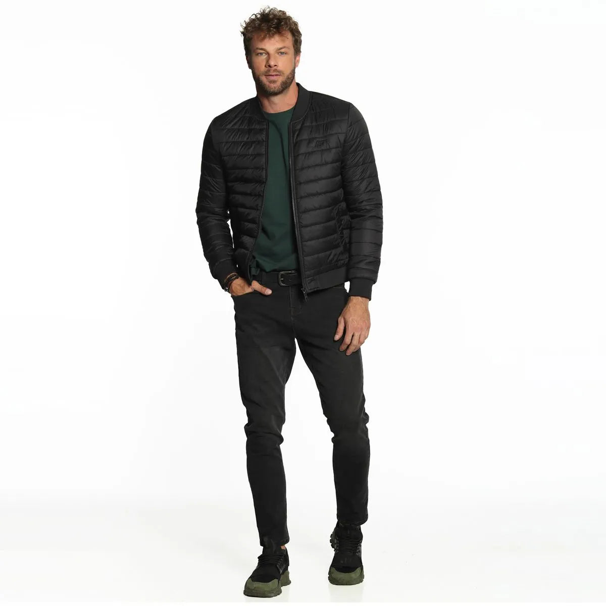 parka-hombre-bomber-básica-negro