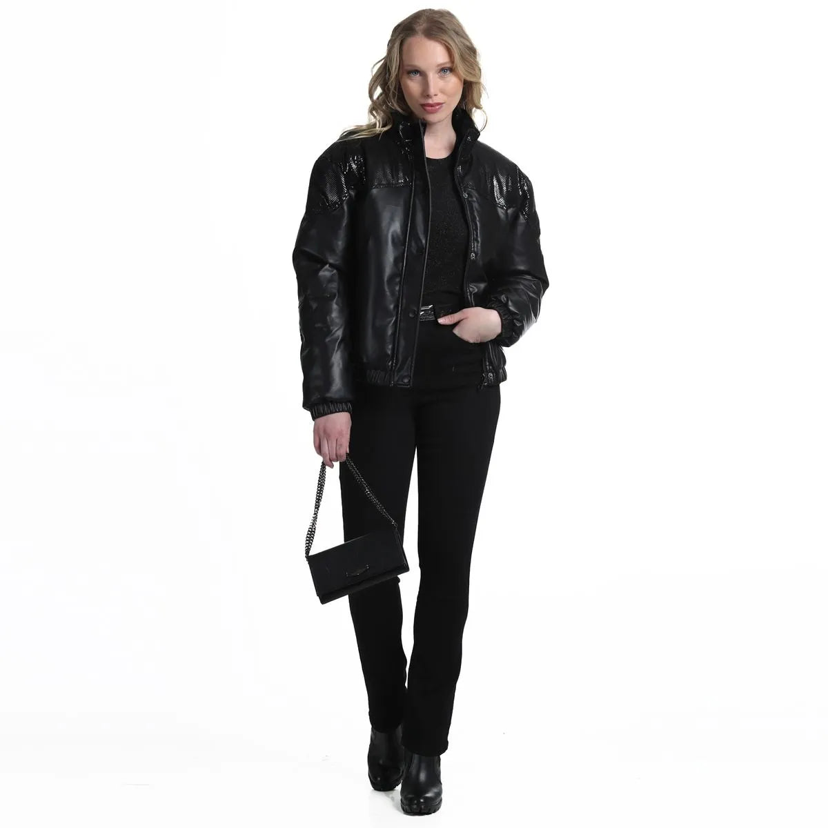 parka-mujer-puffa-pu-con-brillo-negro