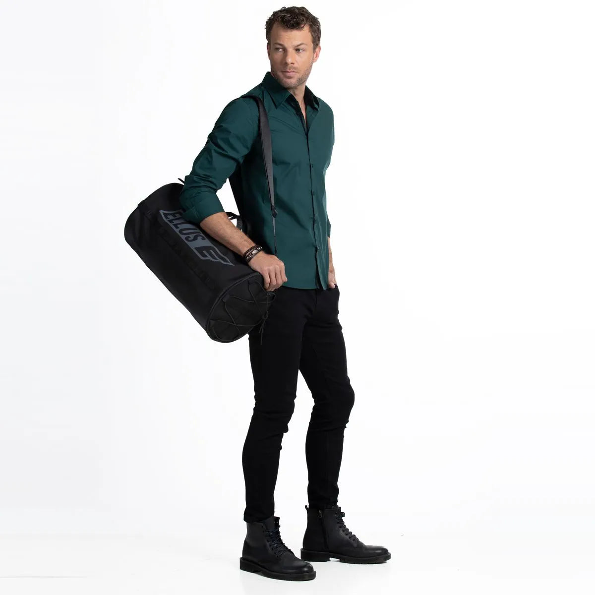 camisa-hombre-regular-manga-larga-mini-print-verde