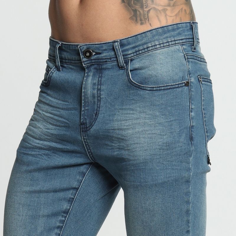 Jeans Slim Black Blue Basic Azul