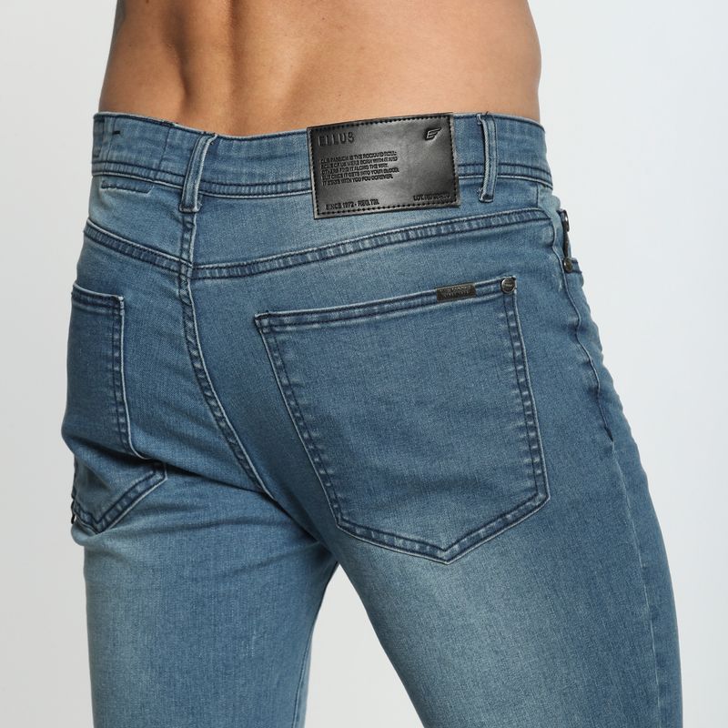 Jeans Slim Black Blue Basic Azul