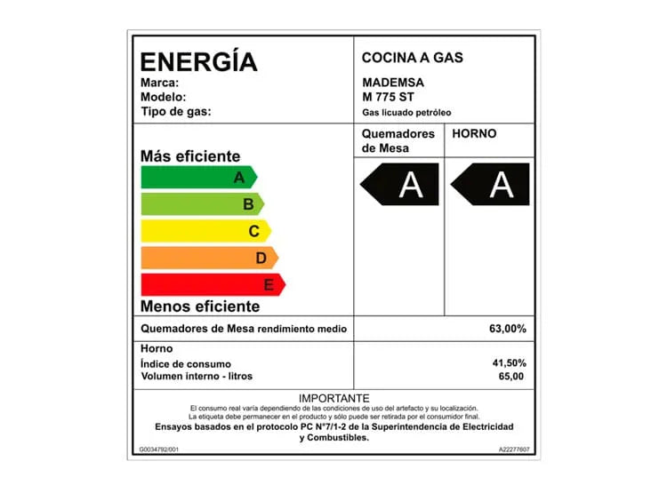Cocina a Gas 4 Platos Mademsa con LimpiaFácil y Timer M 775 ST