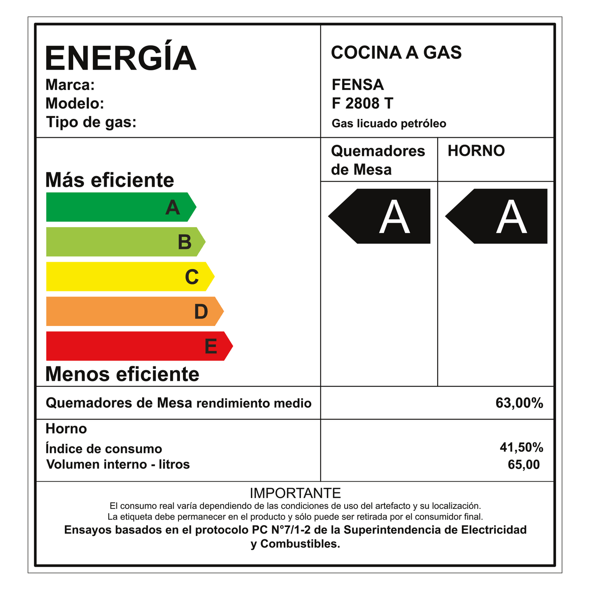 Cocina a Gas 4 Platos Experience con VaporBake y Triple Llama F 2808 T