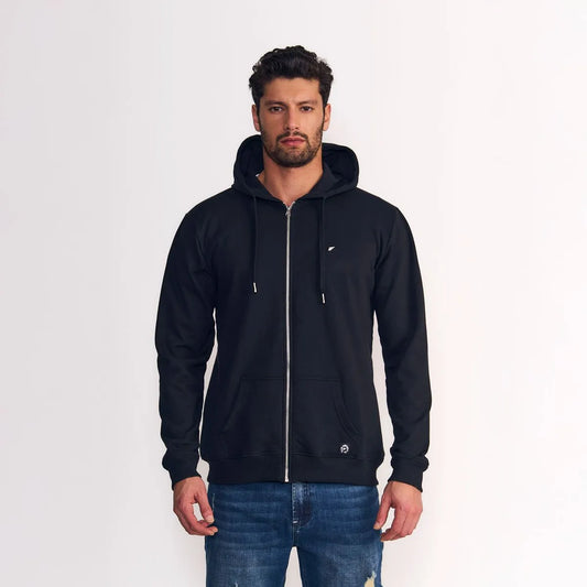 polerón-hombre-hoodie-full-zipper-light-fleece-black