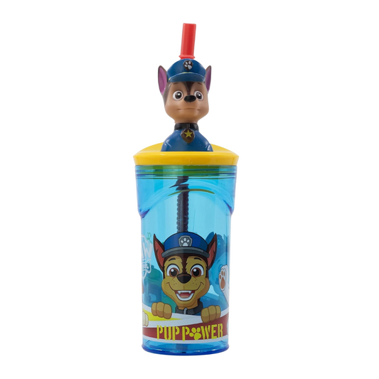 Vaso Paw Patrol Toma jugo  Figura 3d Azul 360ml
