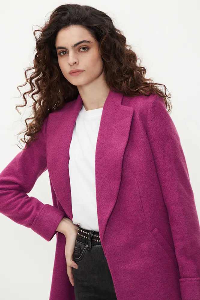 Tapado con Solapa Larga Fucsia