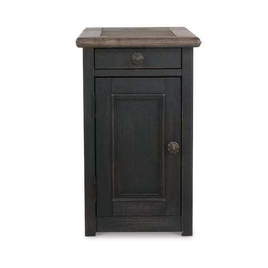 Mesa Lateral Tyler Creek con puerto USB para carga Negro