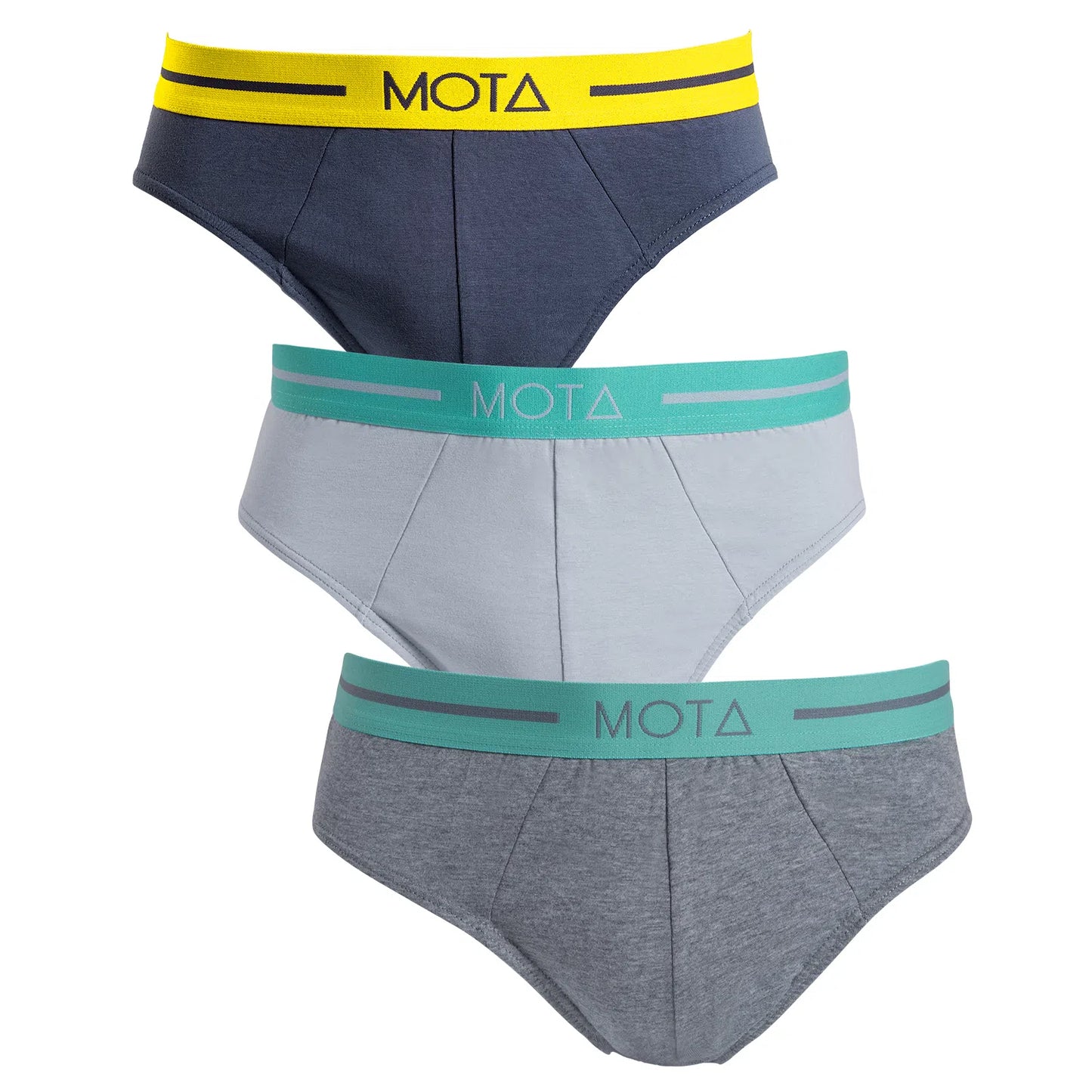 Slip Hombre Algodón Gris Pack 3 S