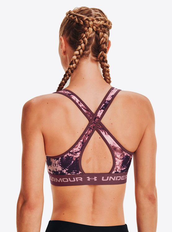 Polera Mujer Sostén Deportivo Mid Crossback Heather Pink