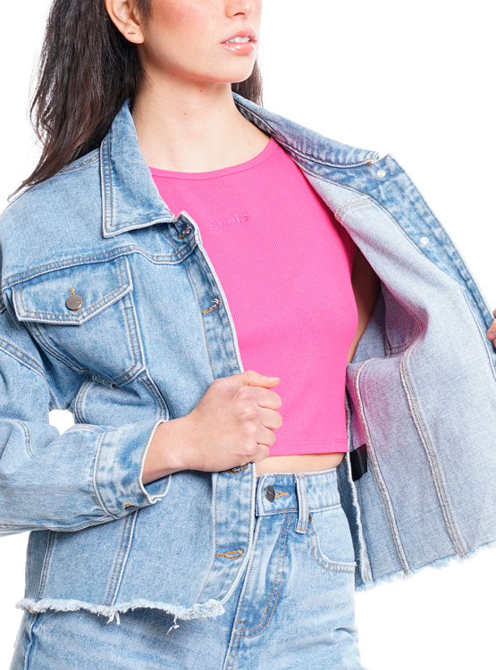 Chaqueta Mujer IL Gioco Mezclilla Azu
