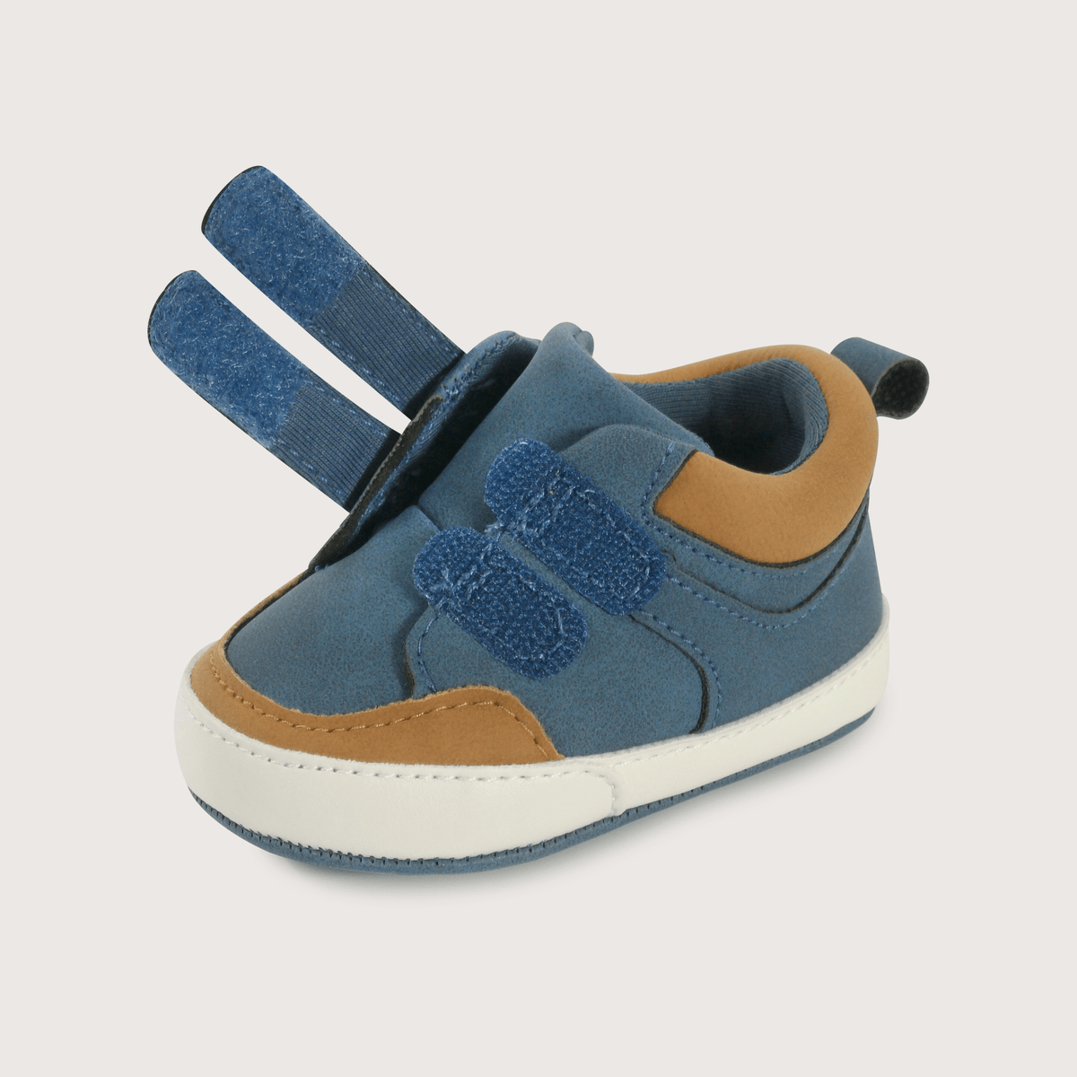 Zapatilla bebé niño con velcros azul