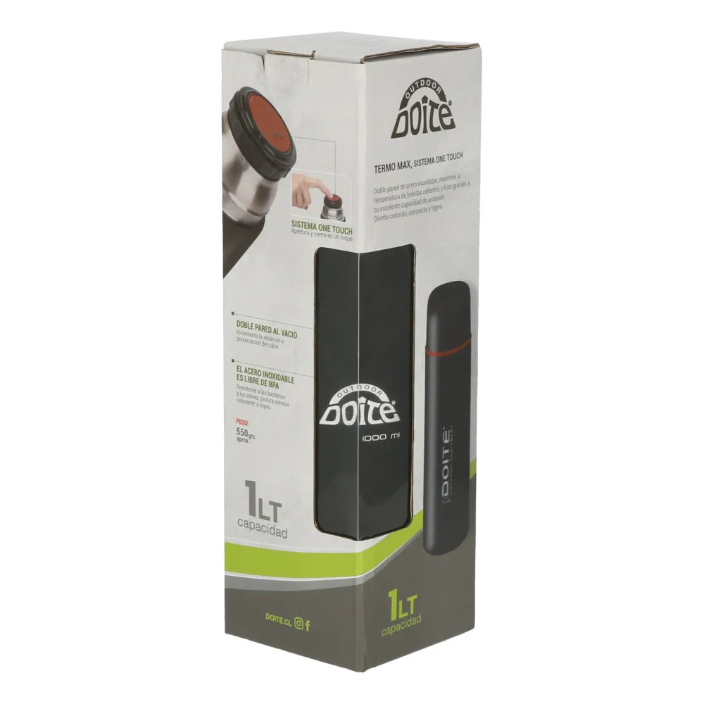Termo Max One Touch 1 Litro Negro