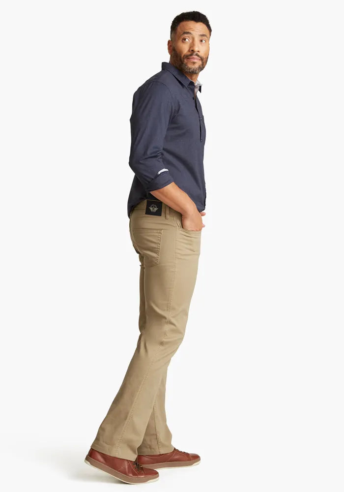 Pantalón Hombre Casual Jean Cut Straight Fit Khaki