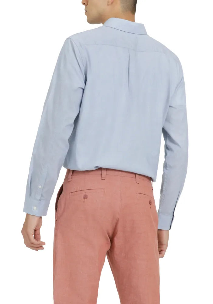 Camisa Hombre Signature Woven Stain Defender Classic Fit Celeste