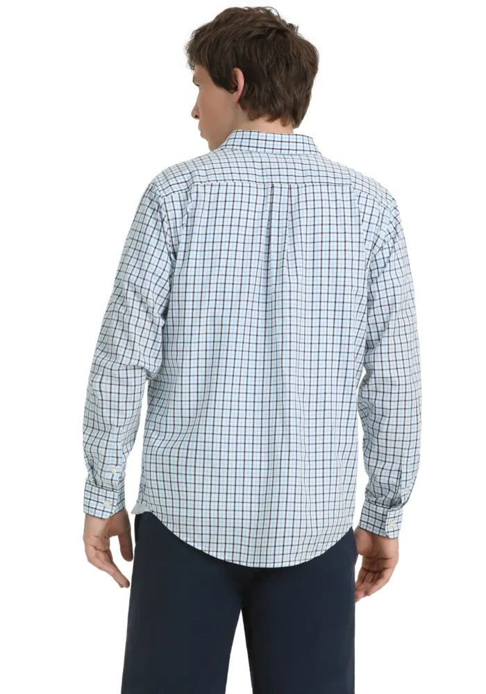 Camisa Hombre Signature Stain Defender® Classic Fit Azul