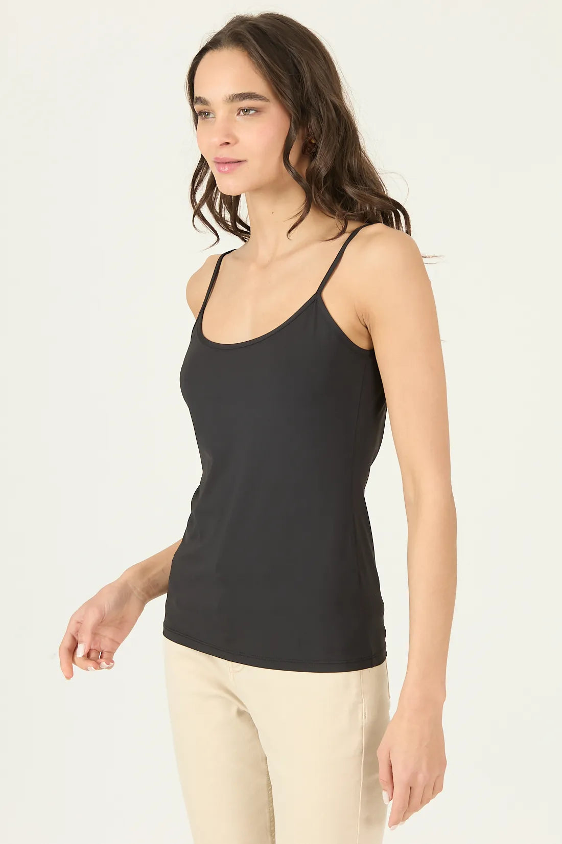 Polera Mujer Con Tirantes Negro