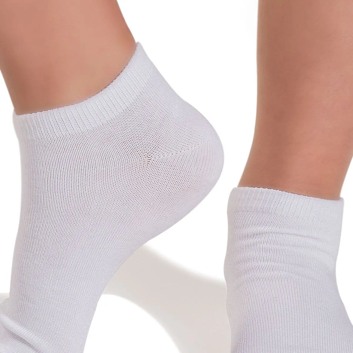 Calcetin Tobillo Unisex Escolar Bambú Pack 3 Blanco