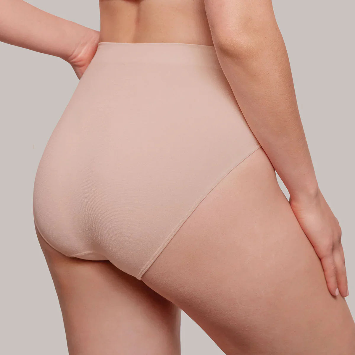 Pack Calzón Mujer Alto Microfibra Nude