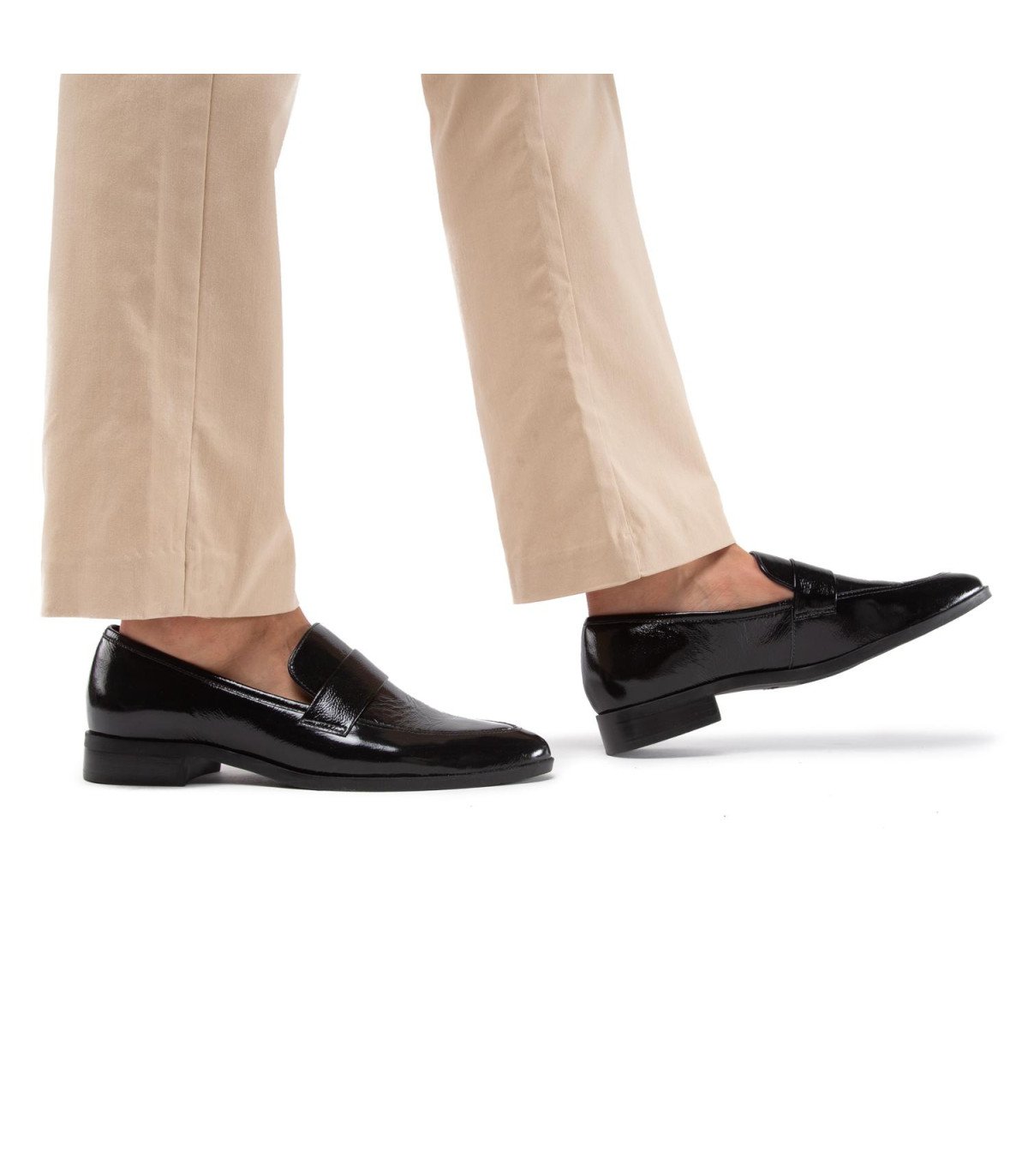 Mocasin MujerCruz Negro