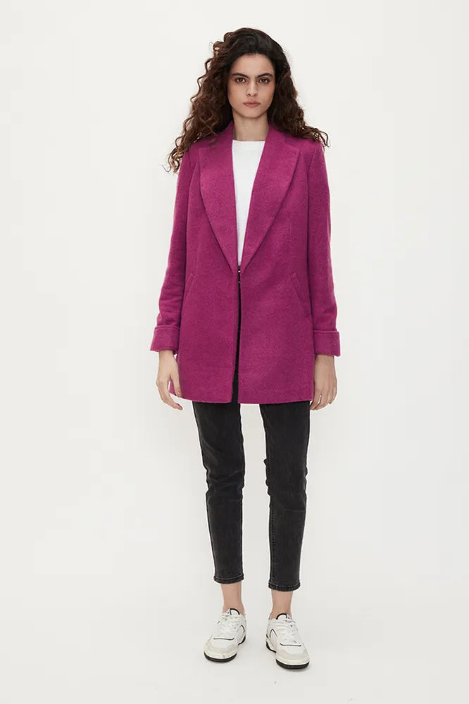 Tapado con Solapa Larga Fucsia