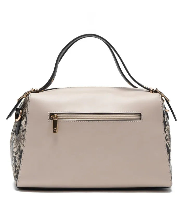 Cartera Mujer Dos Asas Mediana Off White