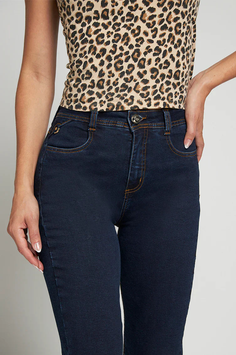 Jeans Mujer Mom Slim Push In 5031 Azul