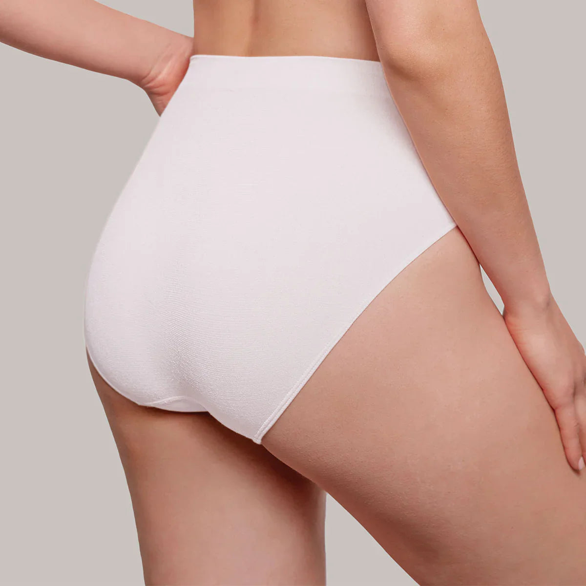 Pack Calzón Mujer Alto Microfibra Blanco