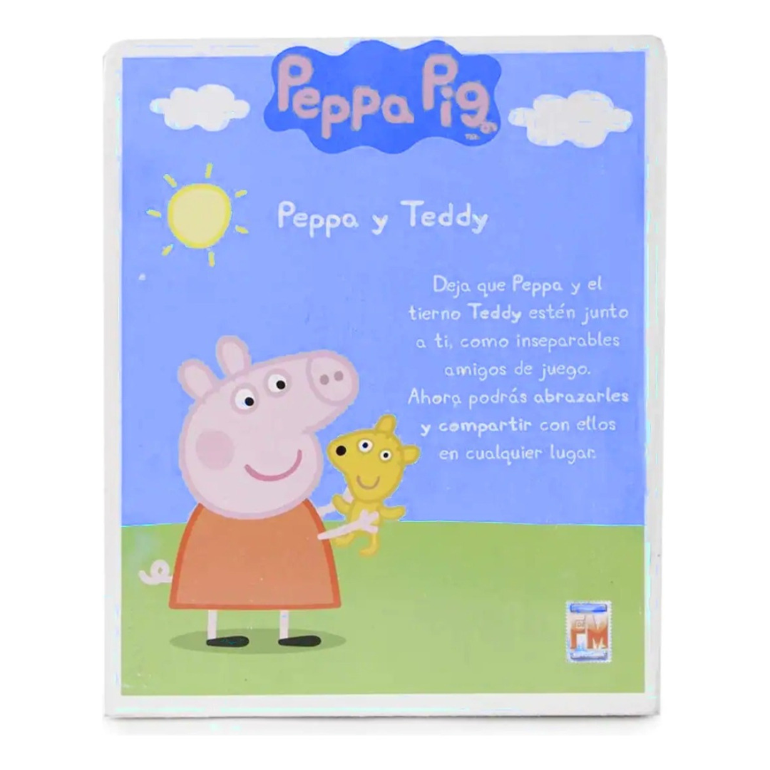 Figura Peppa Pig Amigos Divertidos - Peppa Y Teddy 24cm