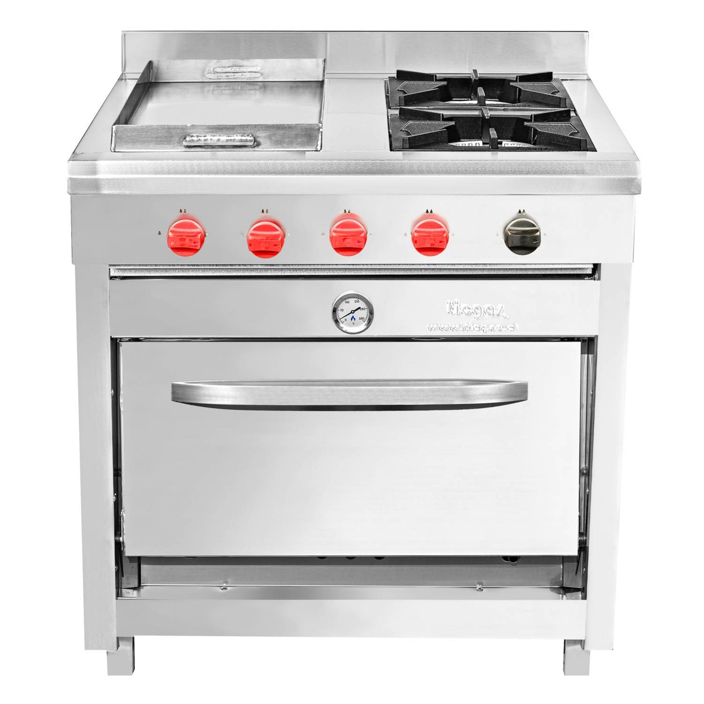Cocina 4 Platos Acero Inoxidable Gas Licuado